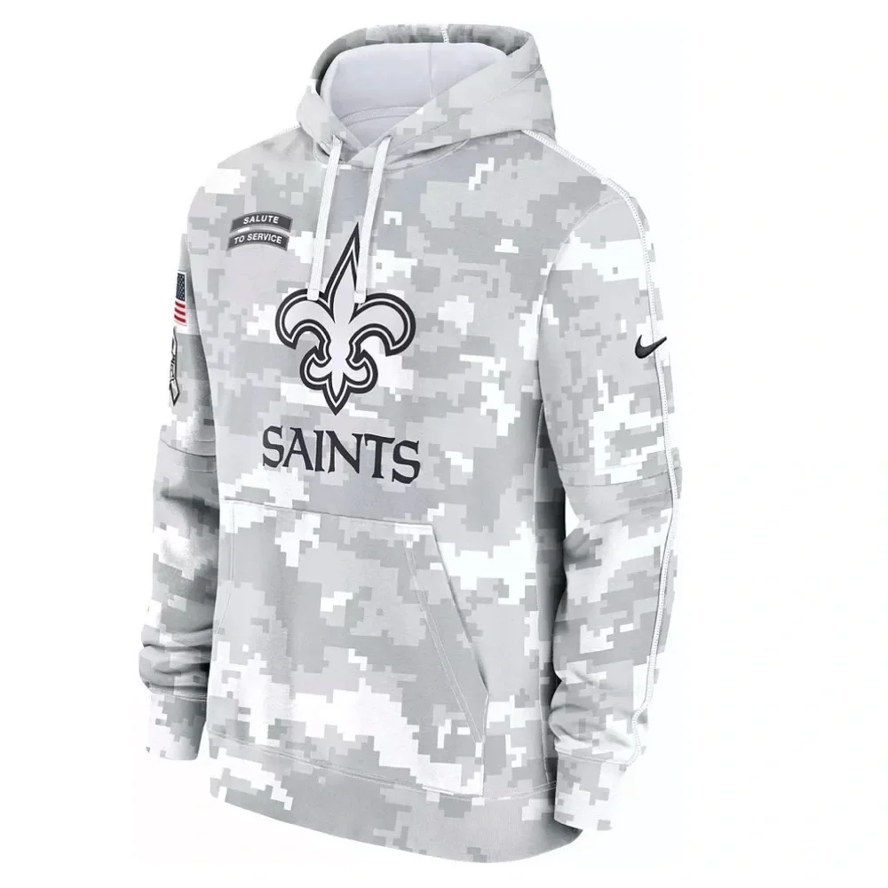 Nike New Orleans Saints Salute to Service Hoodie Sweatshirt Mens Size Medium